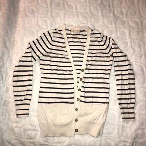 Navy and white stripe cardigan